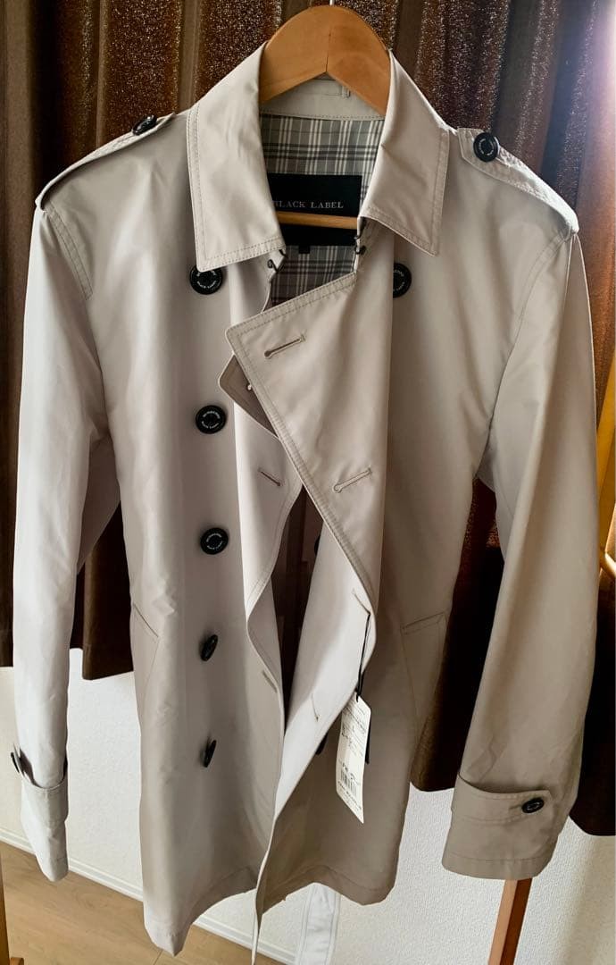 BURBERRY BLACK LABEL Gray Trench Coat