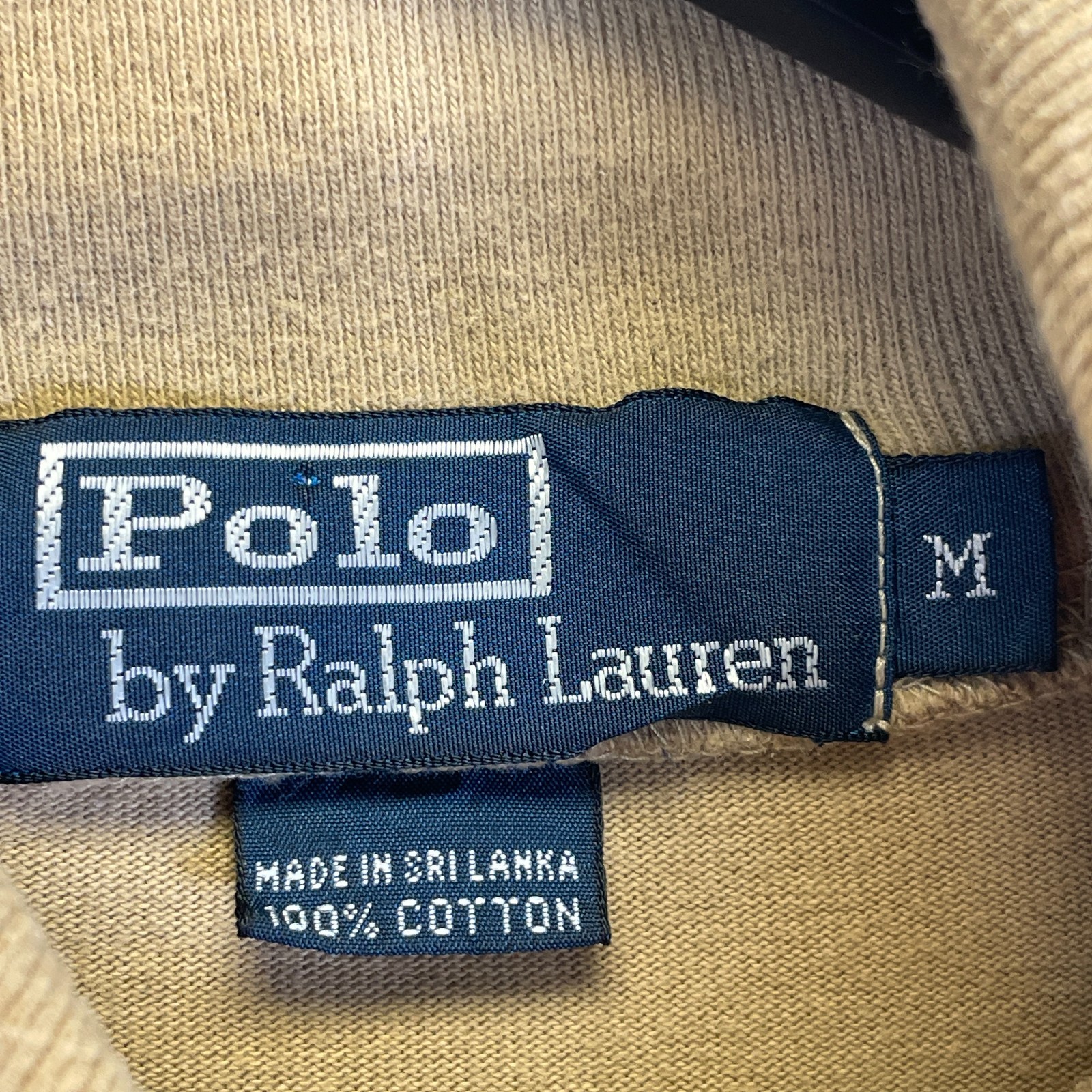 Polo Ralph Lauren Vintage Turtleneck Sweatshirt Men’s Medium Pony Beige 90’s