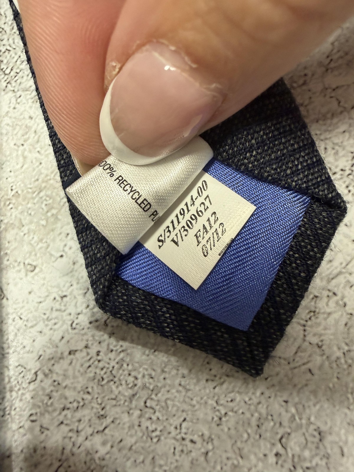 Gap Tie Mens One Size Blue Herringbone Wool Silk Slim Skinny Classic Dress Work