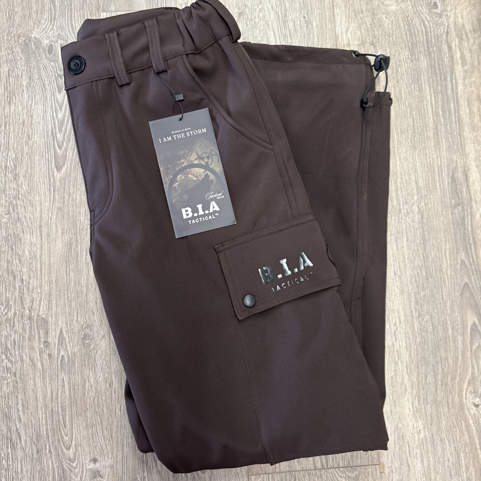 B.I.A Tactical Men’s Black / Brown Fleece lined Combat Pants 30,32,36,38,40,42