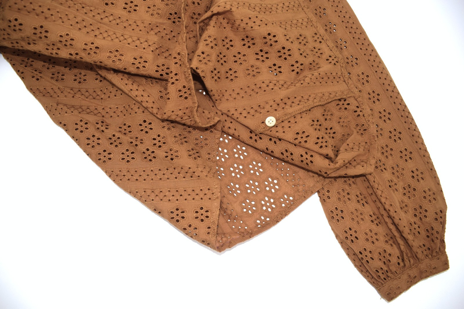 Madewell Eyelet Lace Blouse Boho Prairie Cottagecore Free People Vibes size 4