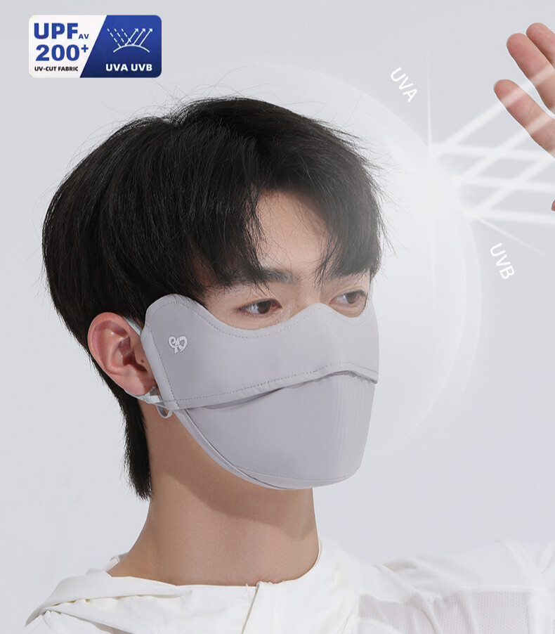 Summer UV Face Cover Mask UPF50+ Nylon Breathable Sun Mask with Eye Protection