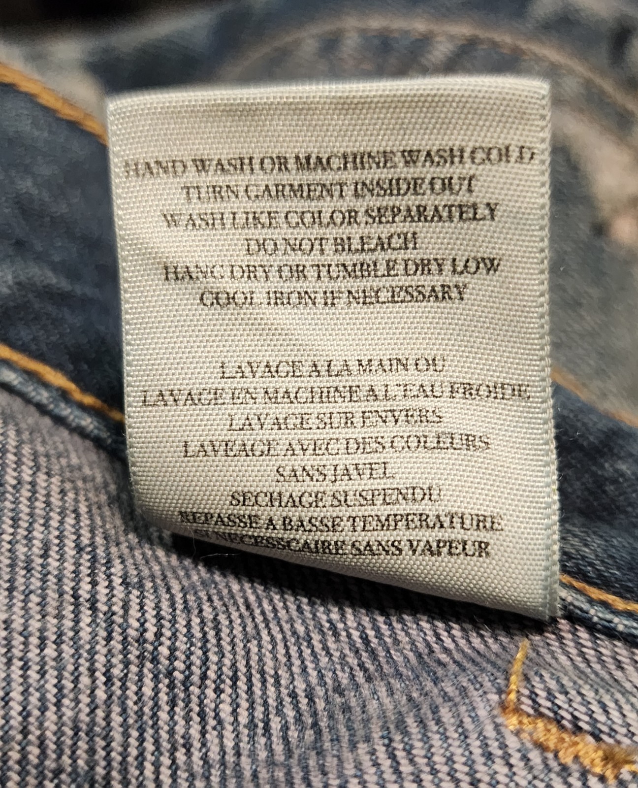 Vince 34×28 Distressed Stone Washed Blue Jeans Front Pocket Cargo Made In Usa