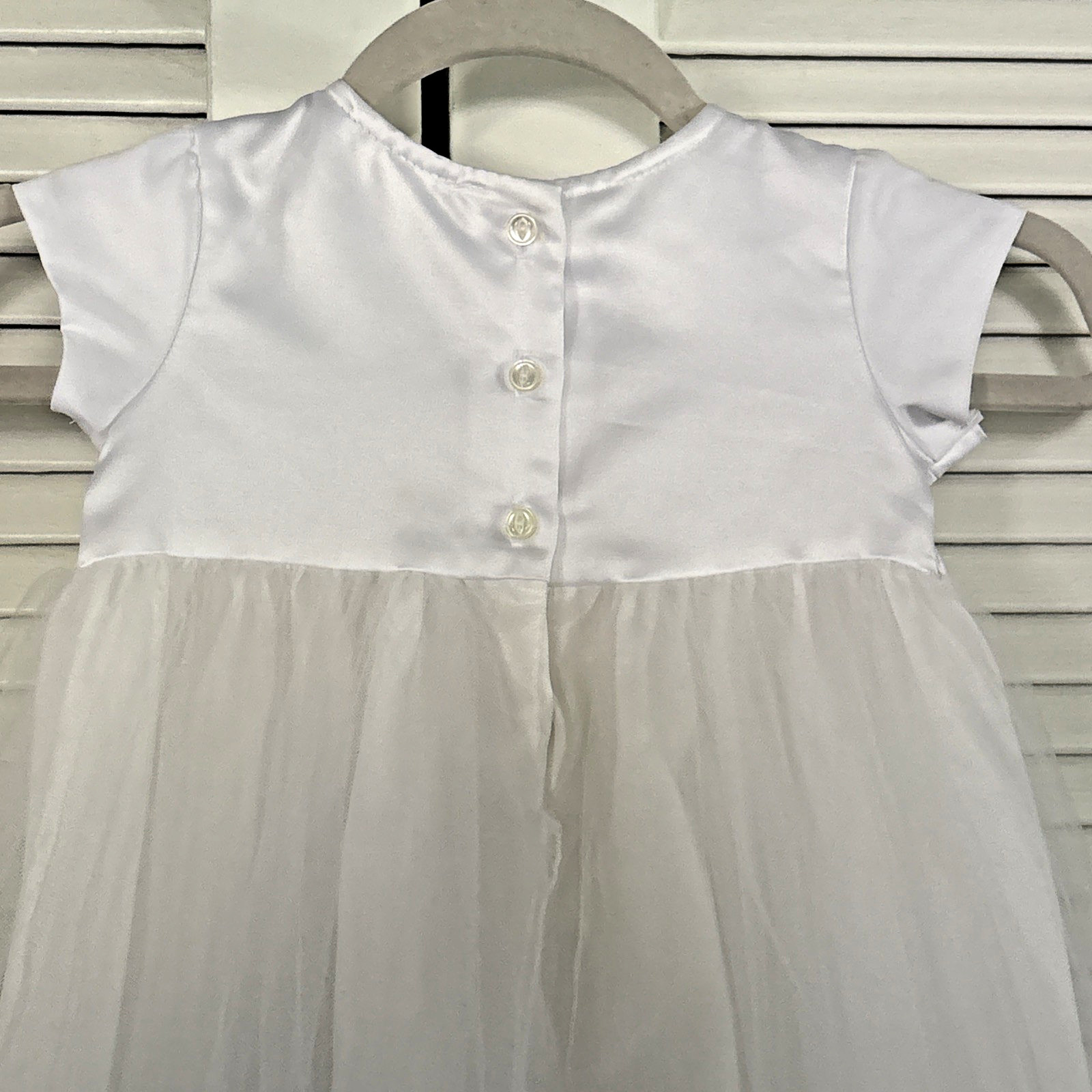 12-18 Month Long Christening Baptism Gown Dress & Cap
