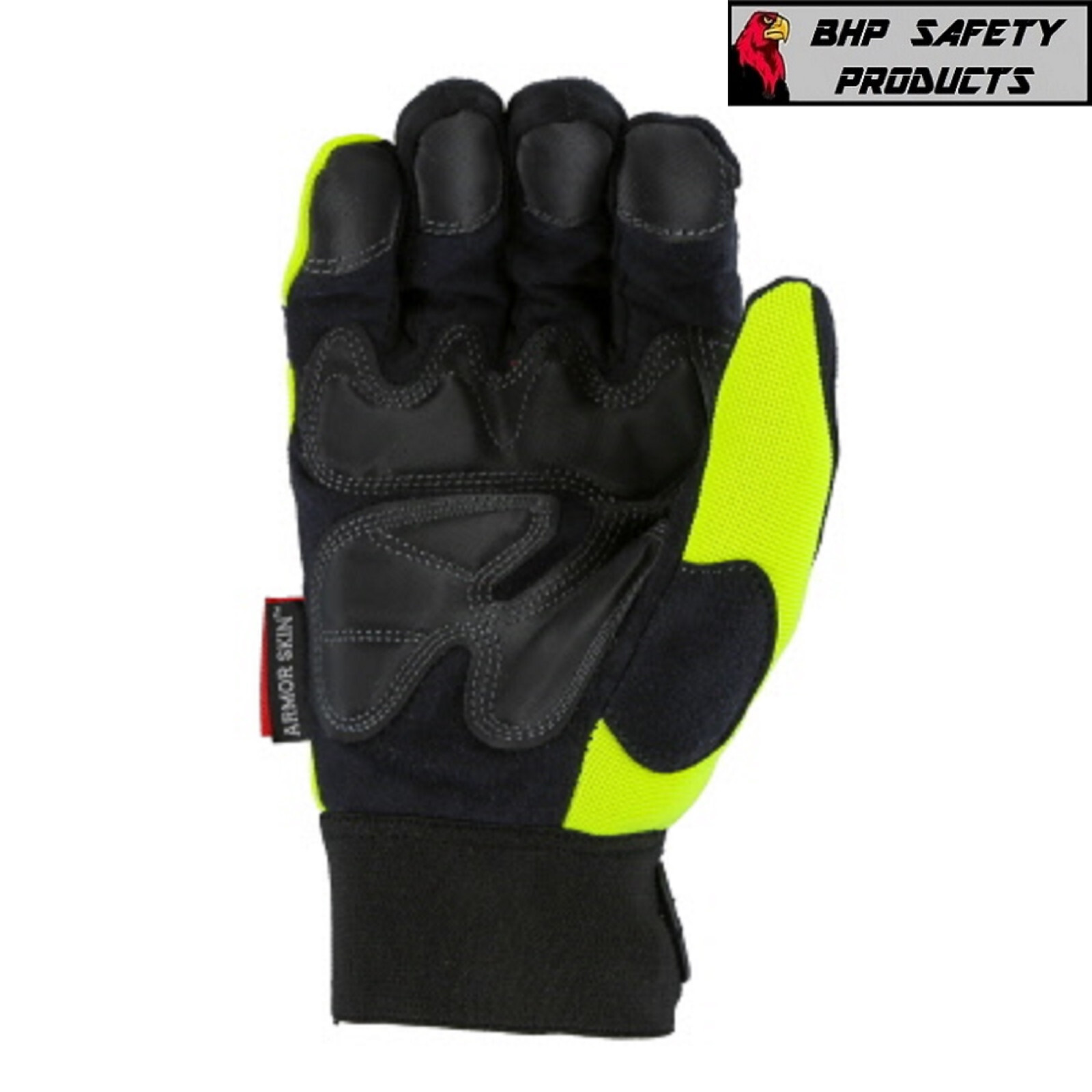 Hi-Vis Lime Class 3 Pullover Safety Sweatshirt Hoodie Jacket w/ Gloves and Hat