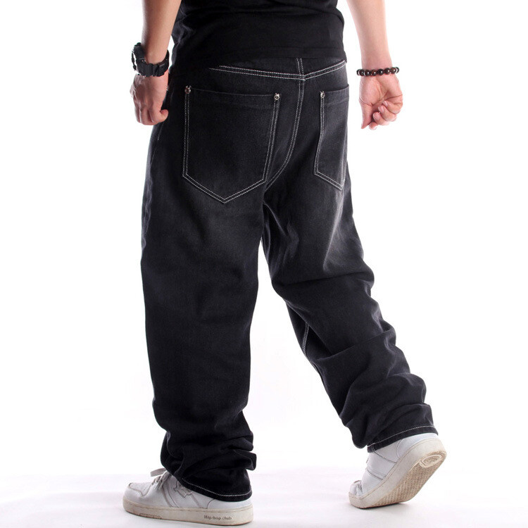 Men’s Washed Jeans Hip hop Pants Baggy Trousers Oversized 34 36 38 40 42 44 46