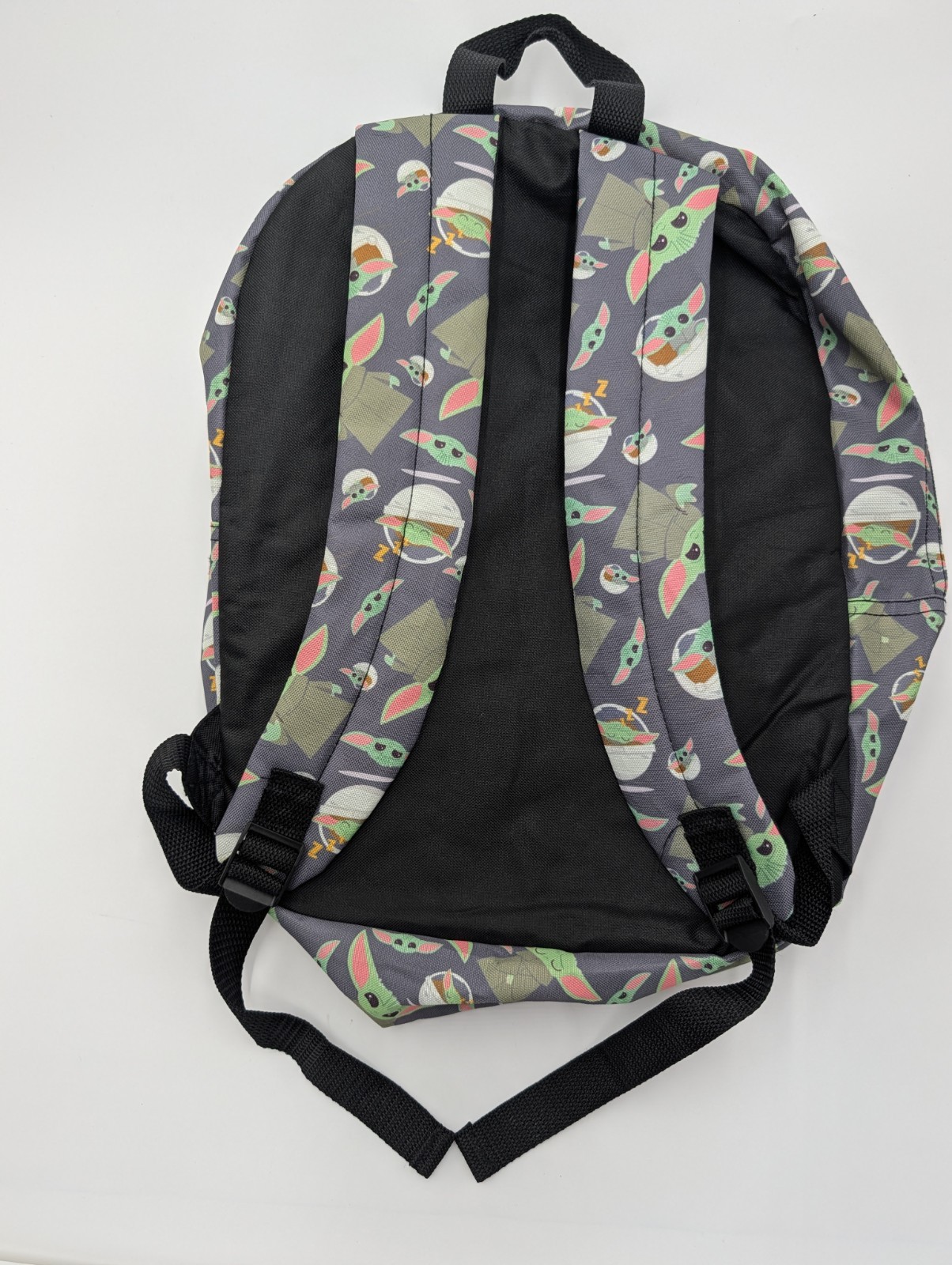 Star Wars Mandalorian Grogu Baby Yoda Allover Print Backpack Fast Forward Gray