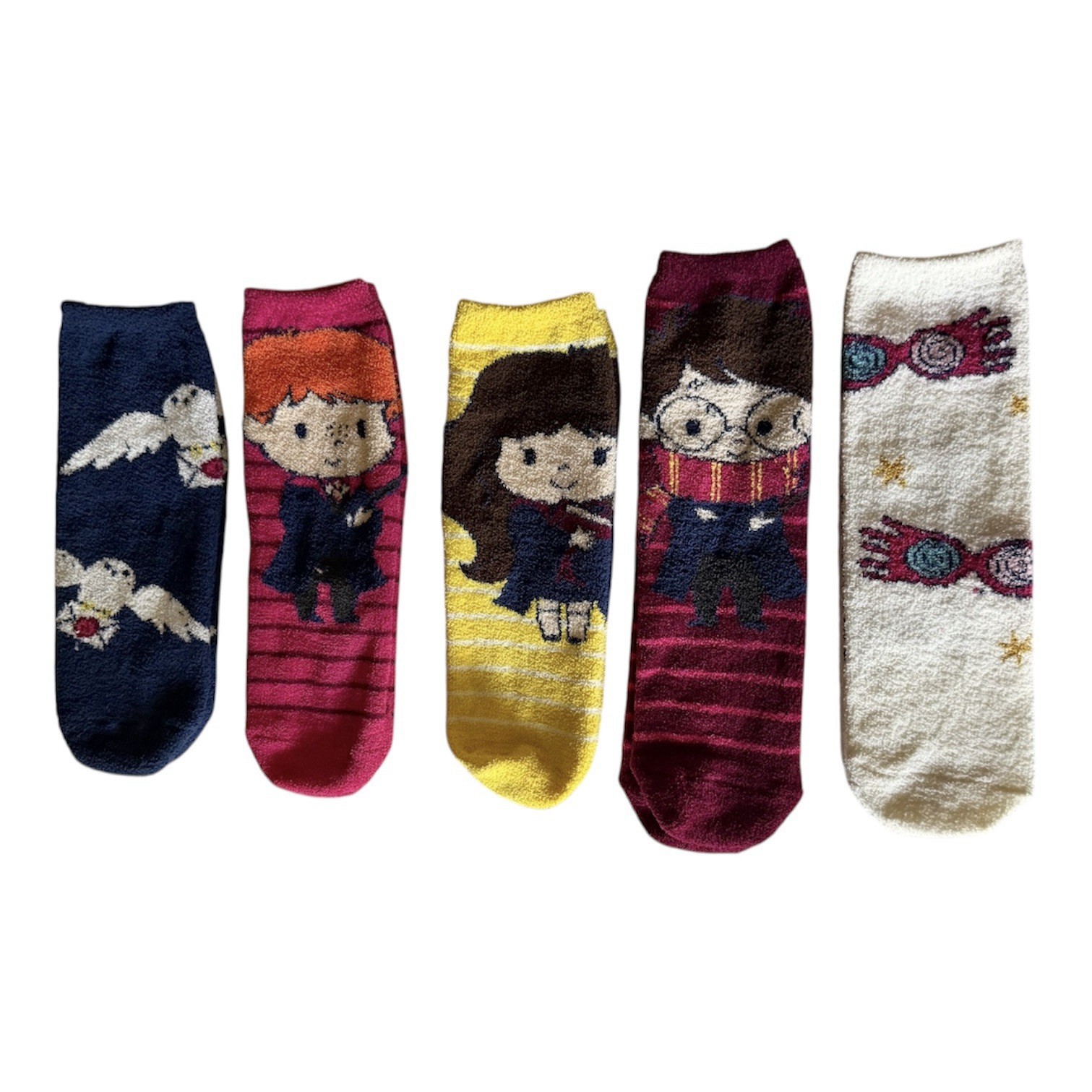 Holiday Harry Potter Calf Soft Fuzzy Women’s Socks Size 7-9 5 Count