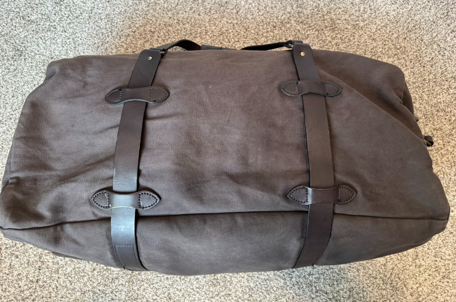 Filson Large Duffel Bag 223 Brown Rugged Twill YKK 2009 Made in USA