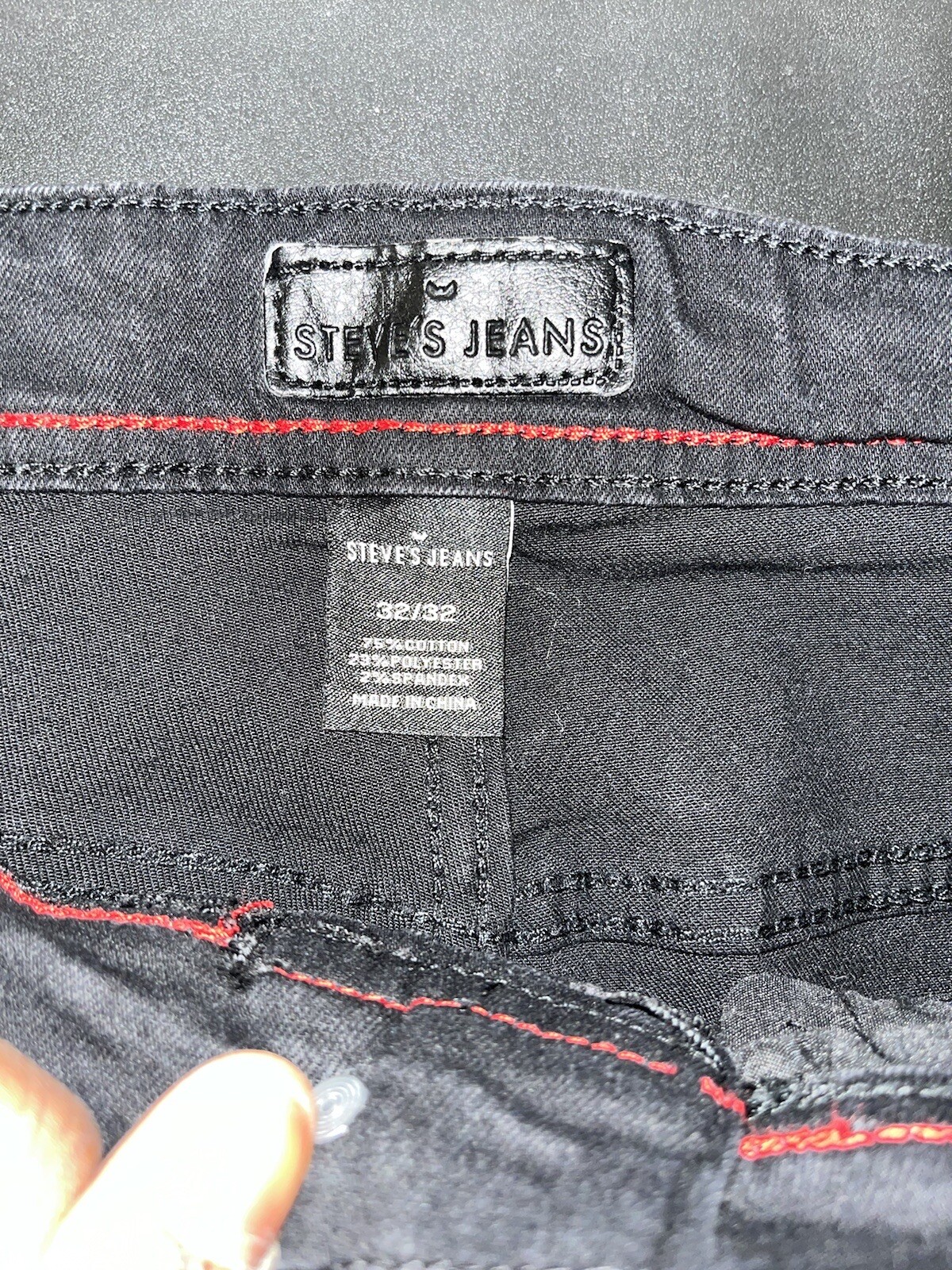 Steve’s Jeans Boys Jeans Size 32 x 32 Black Cotton Blend Denim Skinny Fit