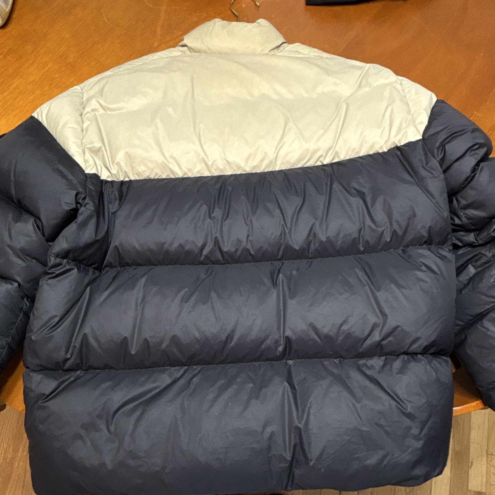 KITH Colorblock Insulated Puffer Jacket Logo Shawl Collar Button Two Tone Size S