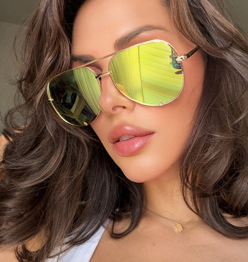 Big Aviator “KEY” OVERSIZED FLAT LENS Women Sunglasses Shades SHADZ GRADIENT
