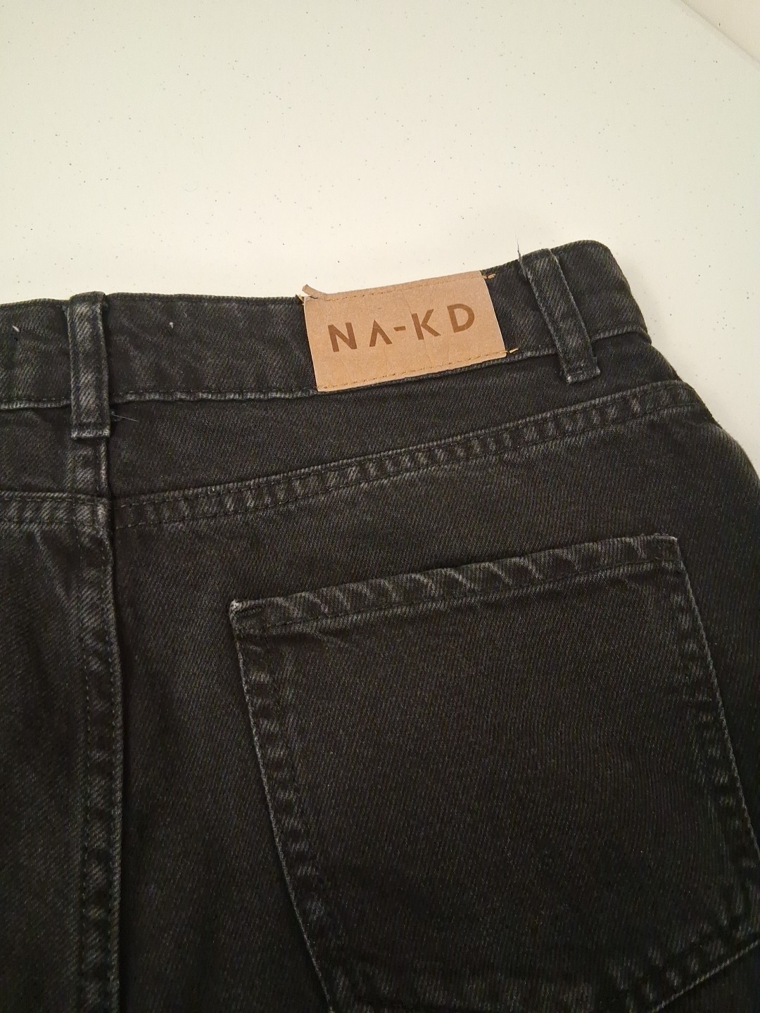 NA-KD High Rise Skinny Jean Front Slit Hem Size 40 Turkey Excellent Condition