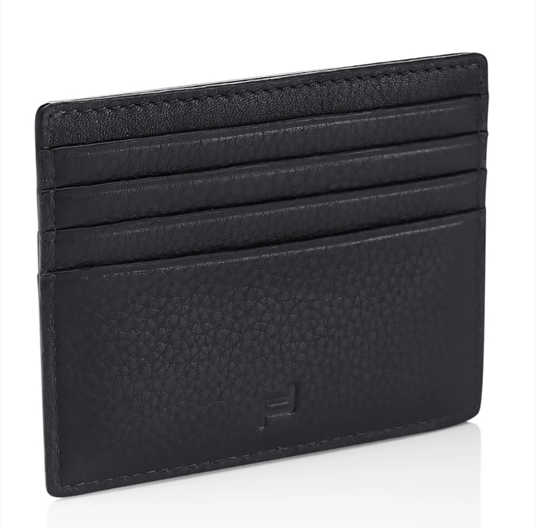 Porsche Design Business Credit Card Case 8cc Black Leather Wallet