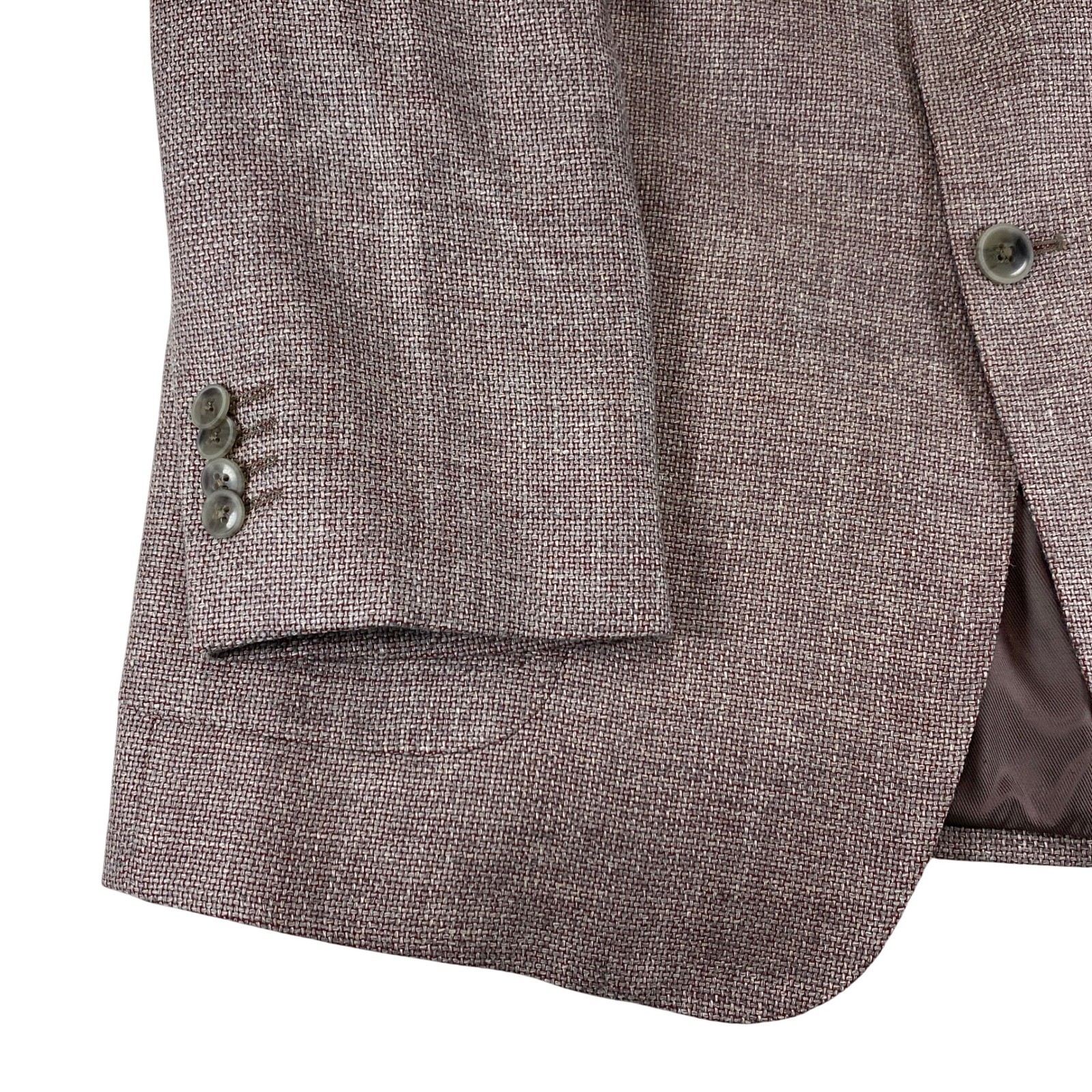 NEW Joseph Abboud Sport Coat Blazer Mens Size 44 R Gray Red Linen Wool Jacket