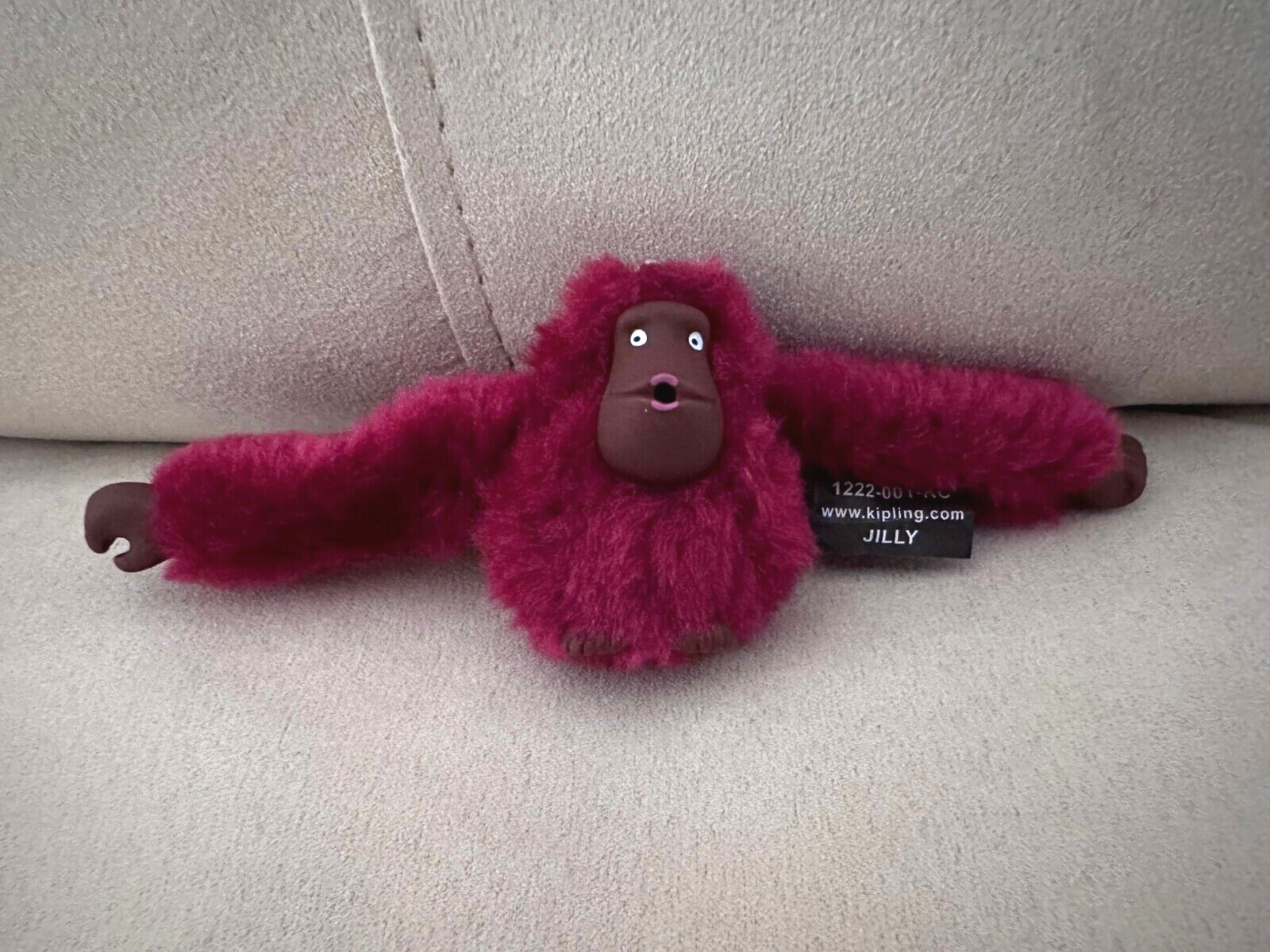 NWT KIPLING MONKEY KEYCHAIN KEY RING CHARM BLACK RED GRAY BLUE GREEN SUCK THUMB