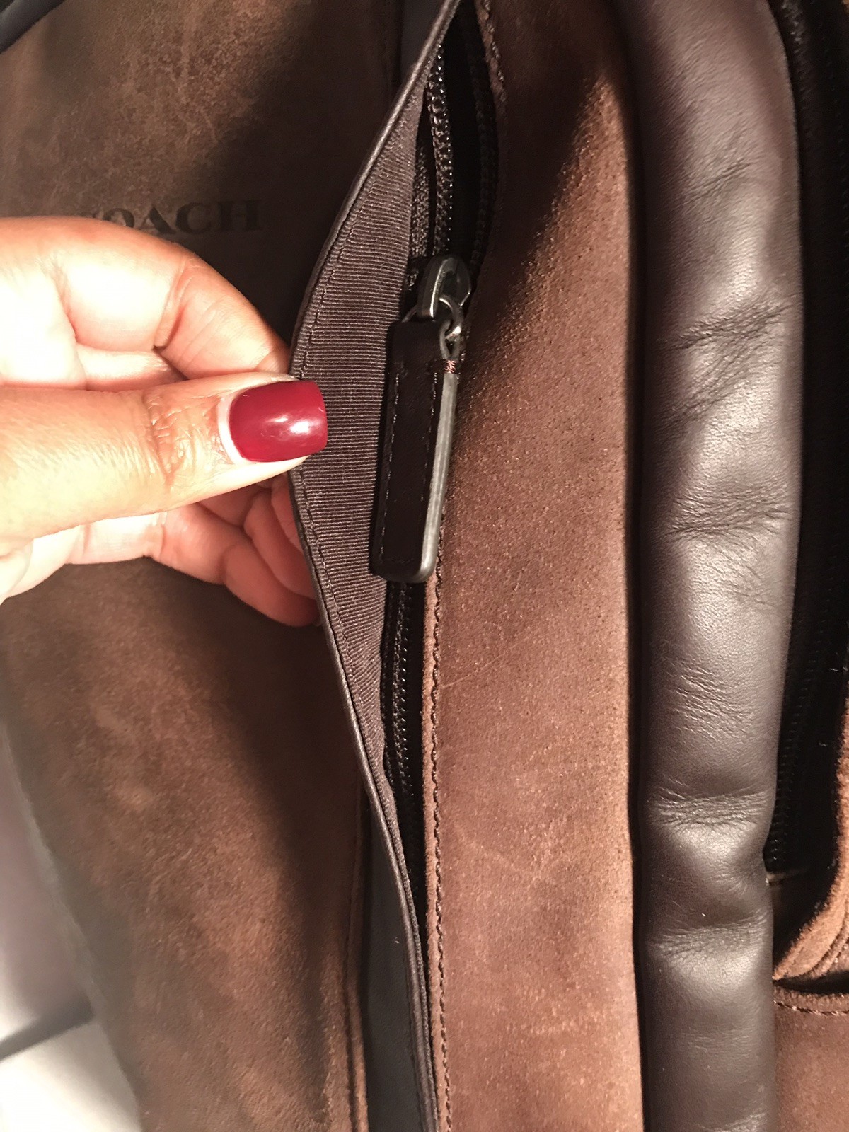 Coach Unisex Camden Leather Backpack Dark Brown, Rustic Brown D1461-F71060