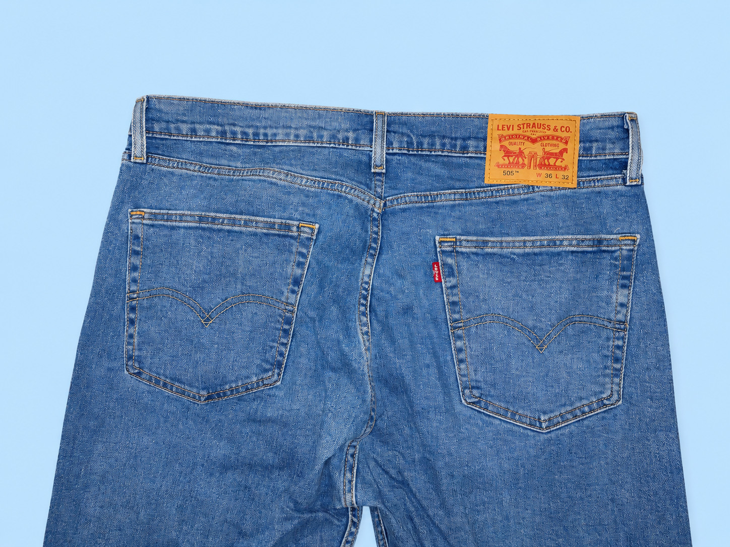Levi’s 505 Regular Fit Jeans Men’s W36 L32 Blue Denim Straight Leg Classic