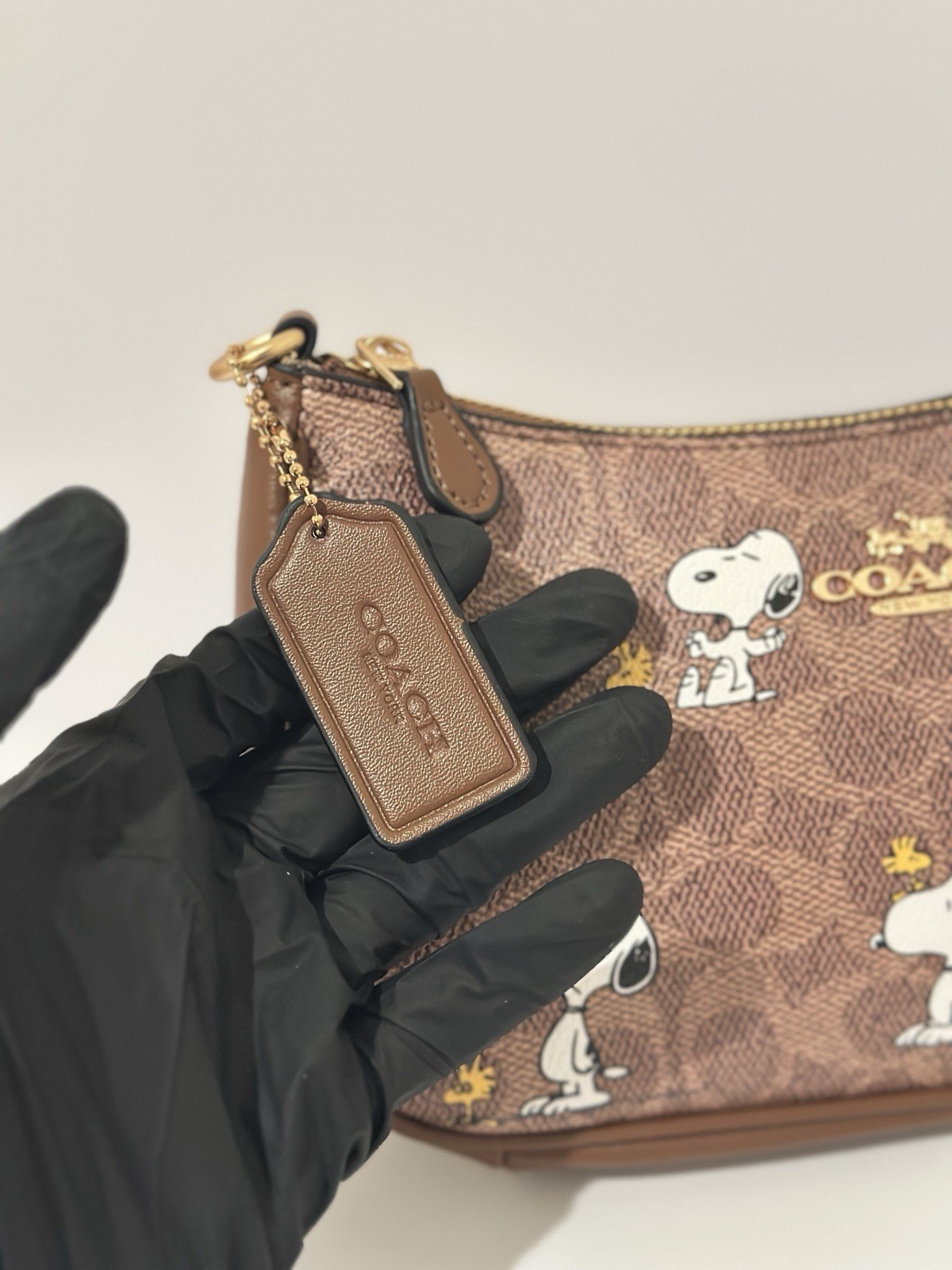 Coach x Peanuts Snoopy Teri Brown Shoulder Bag