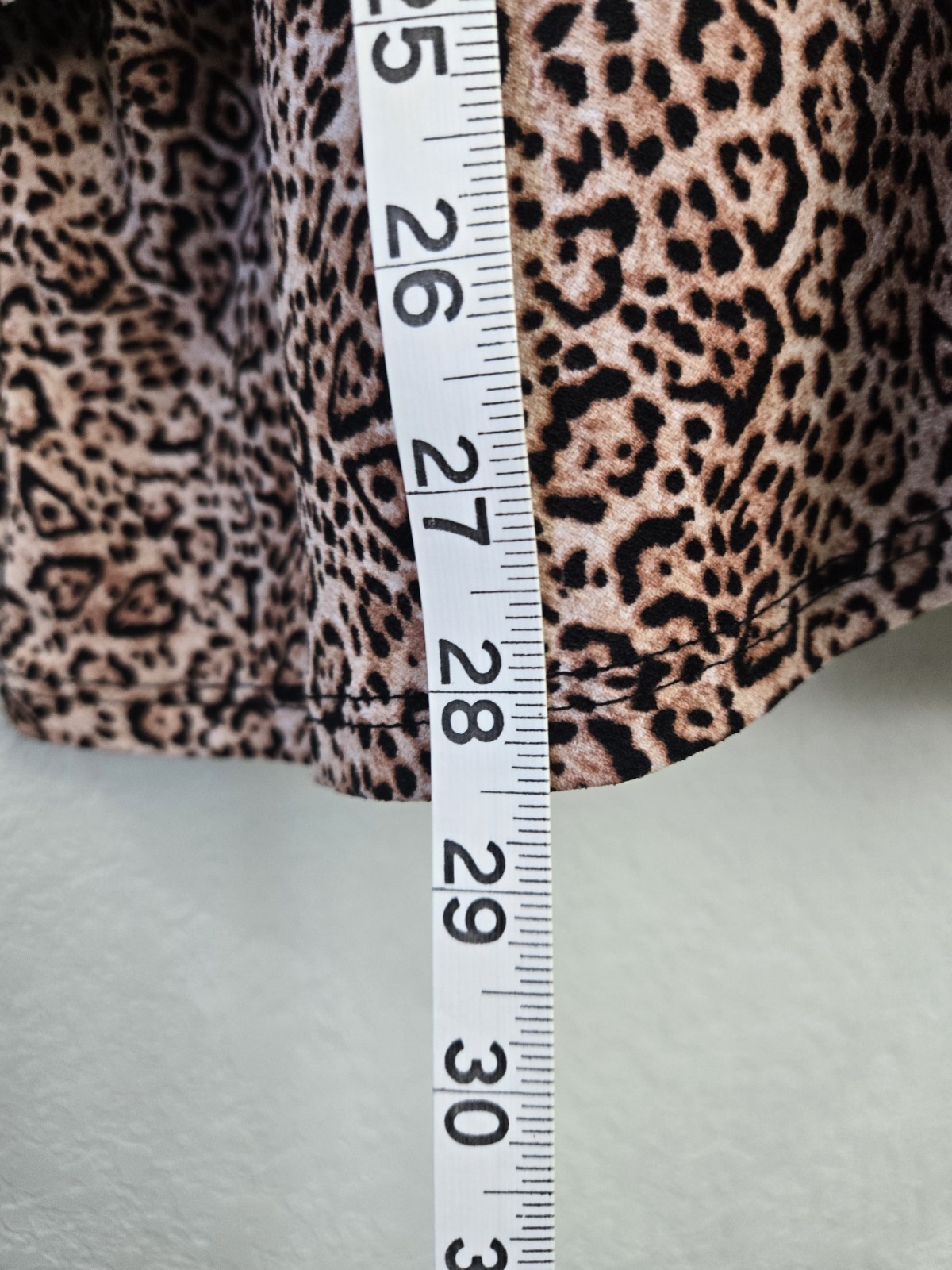 CeCe Women’s 3X Brown Black Leopard Knit Ruffle Keyhole Puff Sleeve Blouse