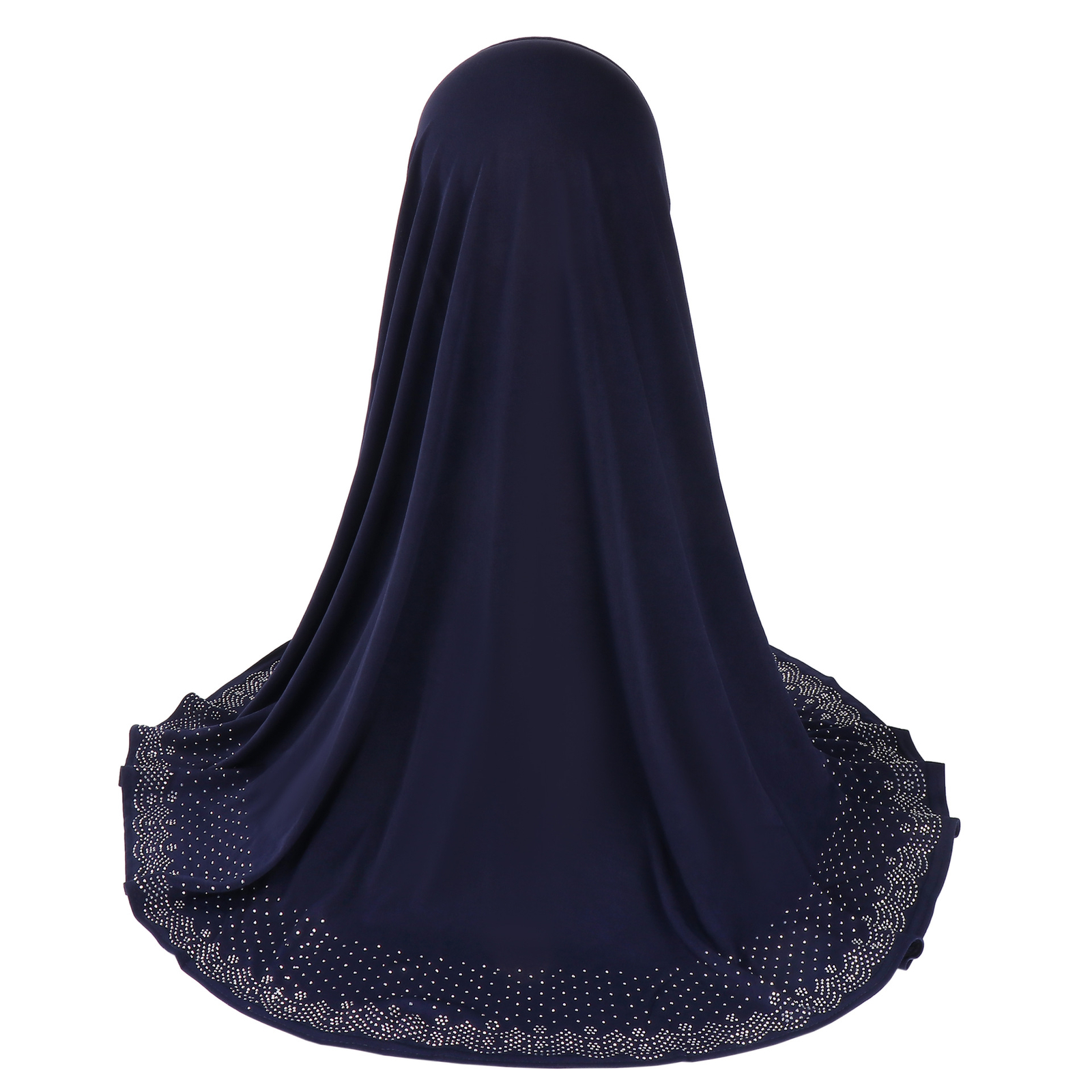Rhinestone Hijab Full Cover Scarf Women Muslim Khimar Overhead Headscarf Islamic