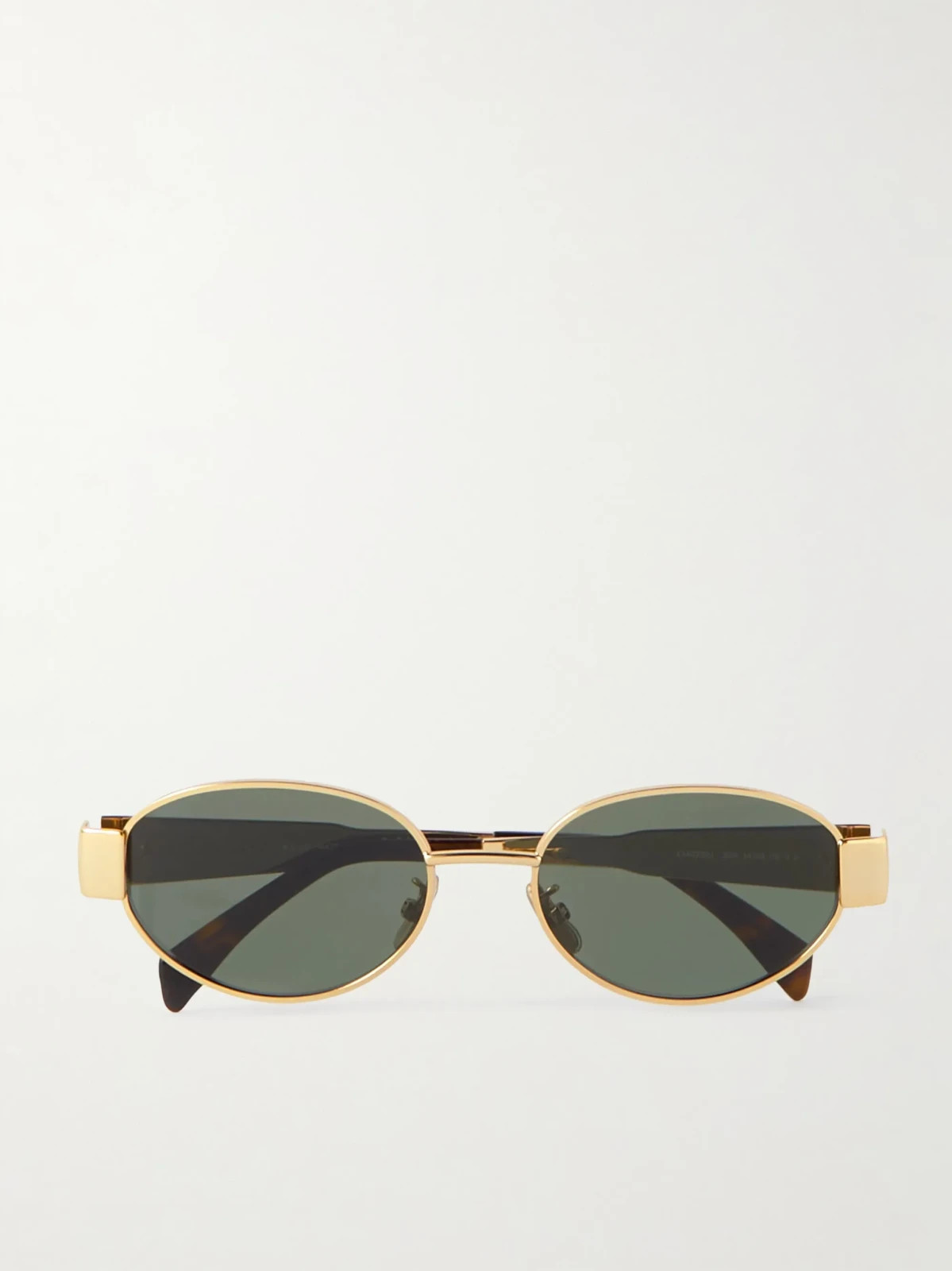 CELINE TRIOMPHE METAL 01 SUNGLASSES IN GOLD METAL WITH LEATHER POUCH BAG
