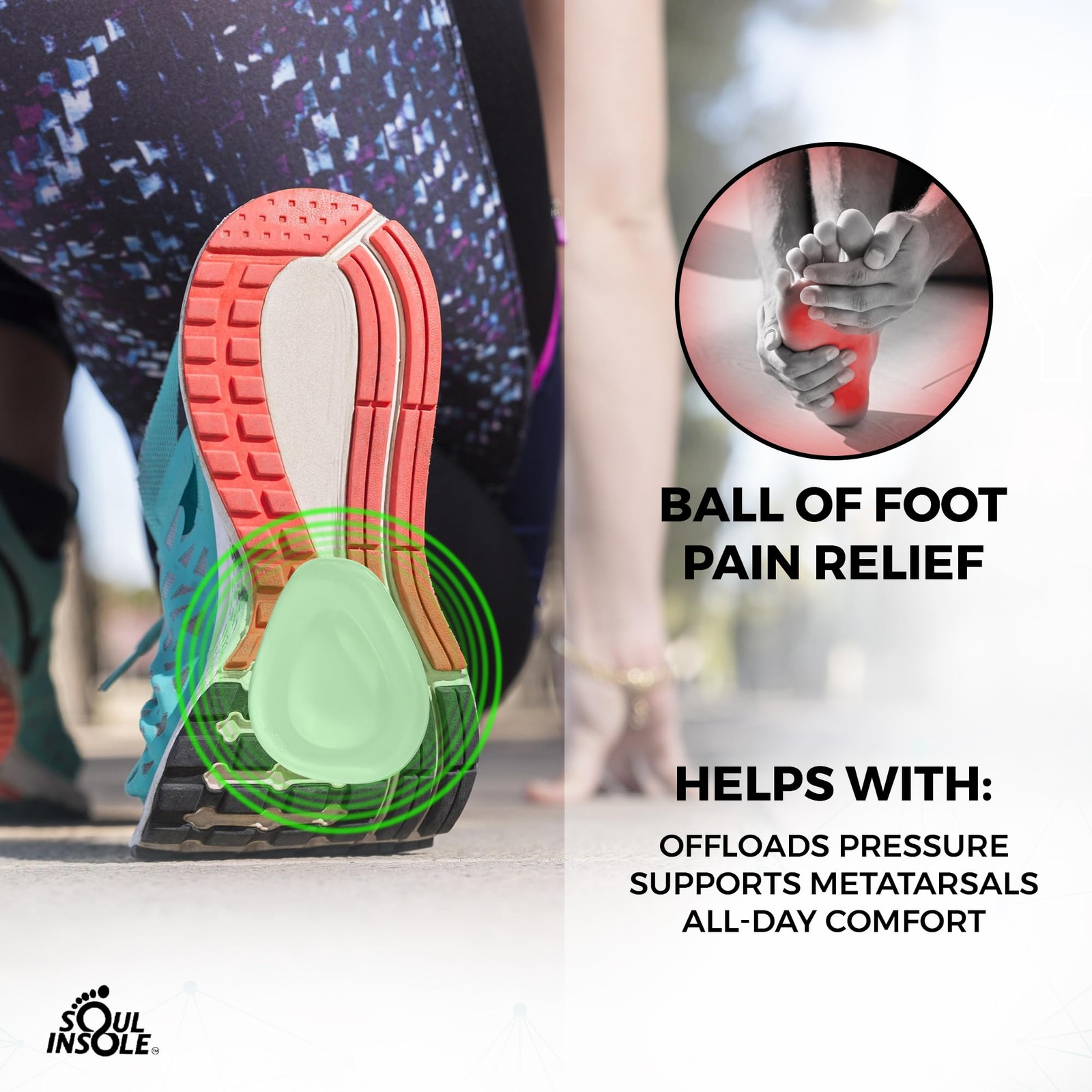 Metatarsal Pad, Self-Sticking and Re-Usable