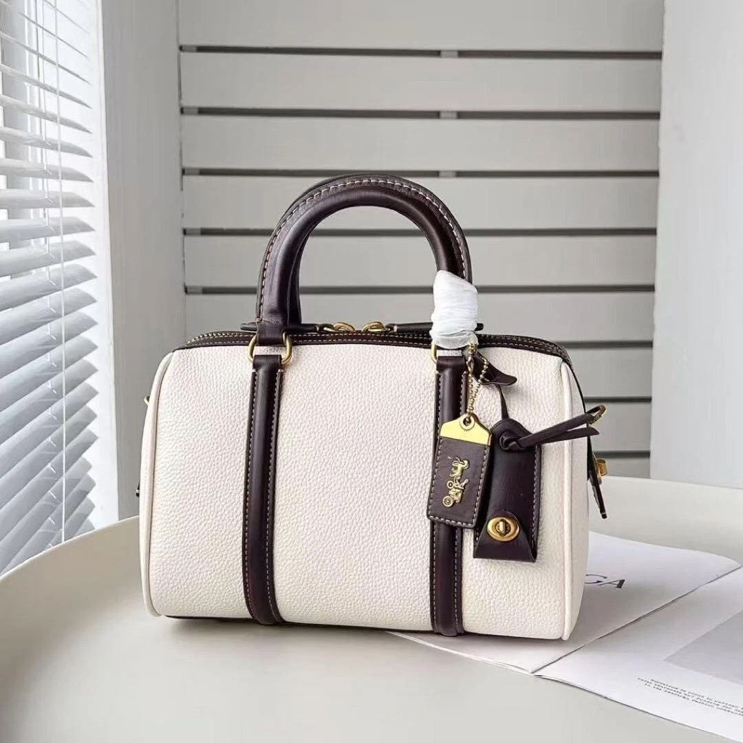Coach Ruby Satchel 25 Color Block C8530 H 7.09 in × W 9.84 in × D 5.71 in White