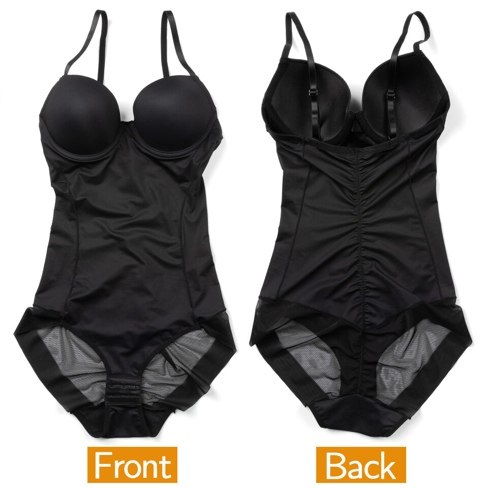 Women’s Tummy Control Bodysuit Waist Trainer Fajas Body Shaper with Built in Bra
