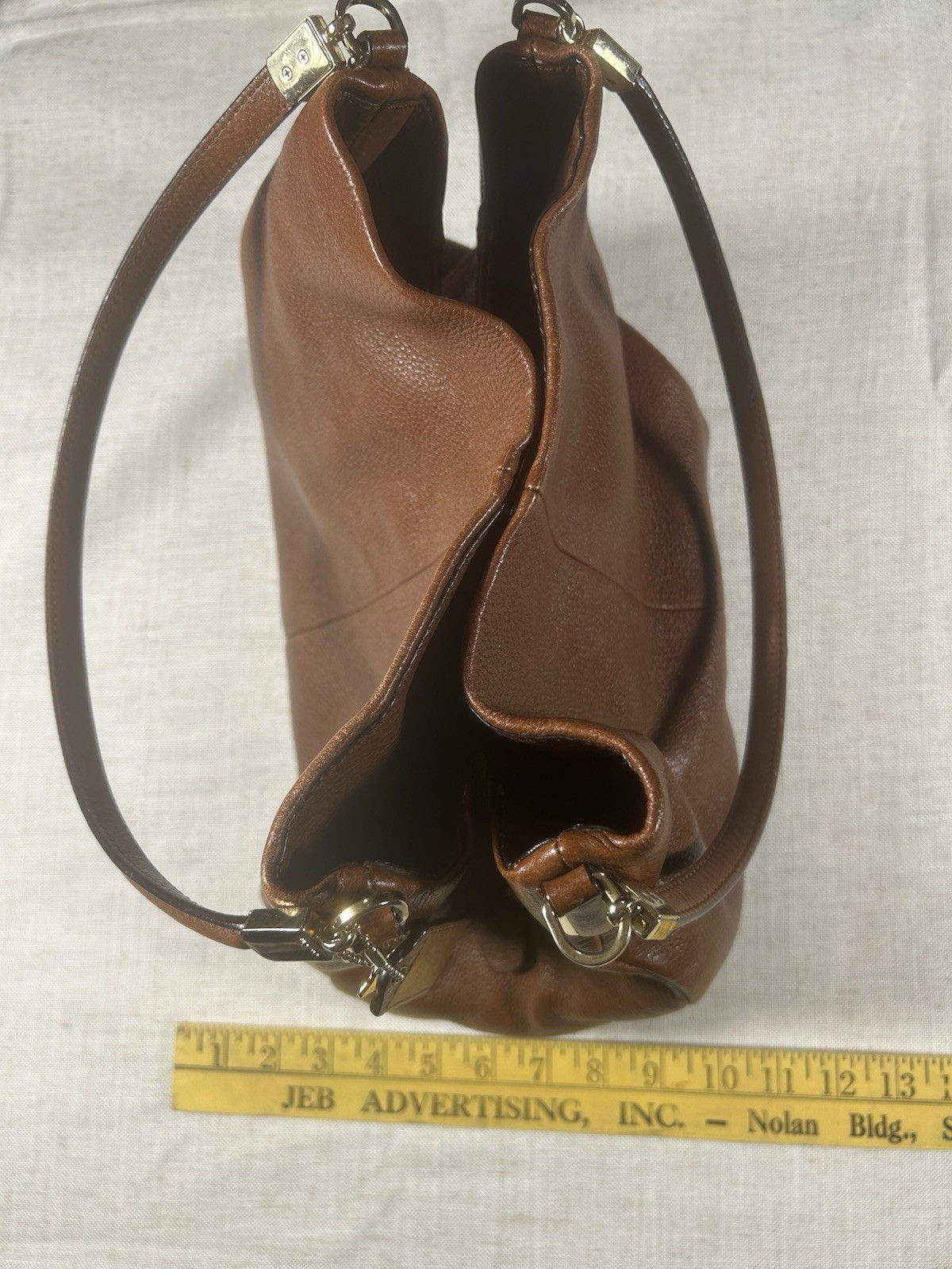 Coach Phoebe Madison Boho Leather Shoulder Bag Brown