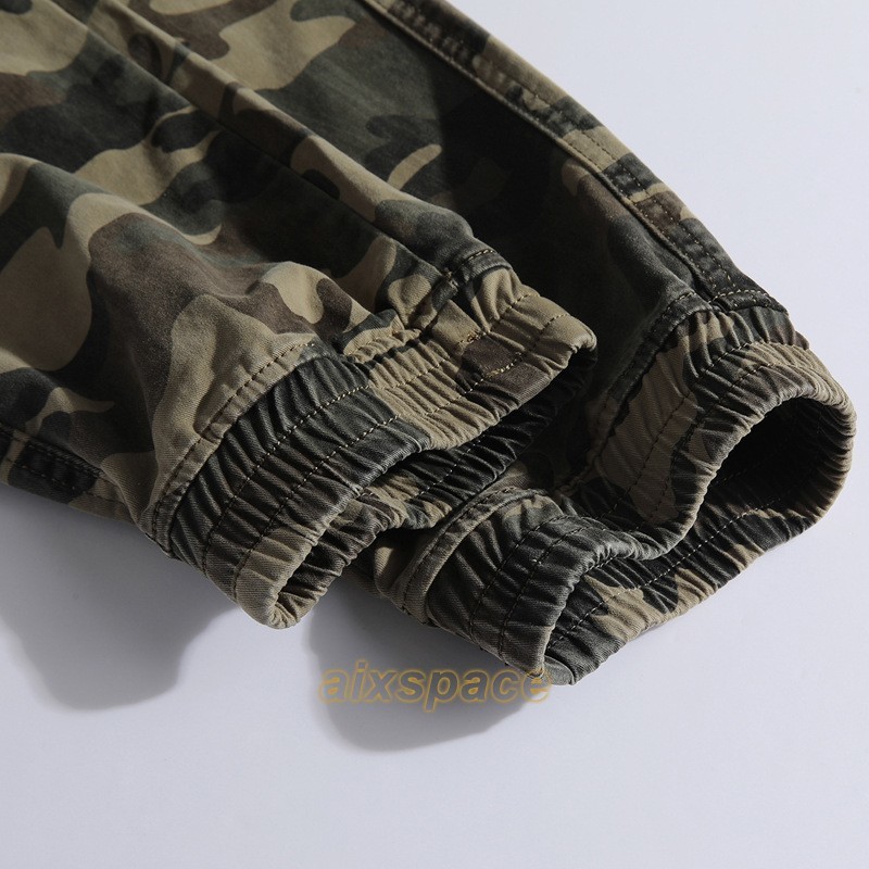 Men’s Casual Long Pants Cargo Cotton Spring Camouflage Outdoor Sport Trouser Hot