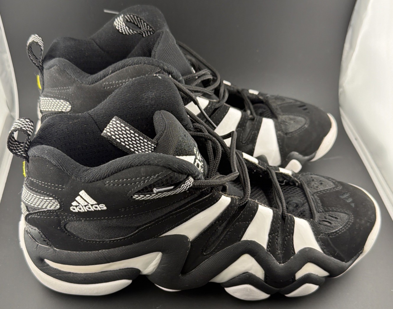Adidas Crazy 8 Black White High Top Basketball Sneakers Men’s Size 9 G21939 VG