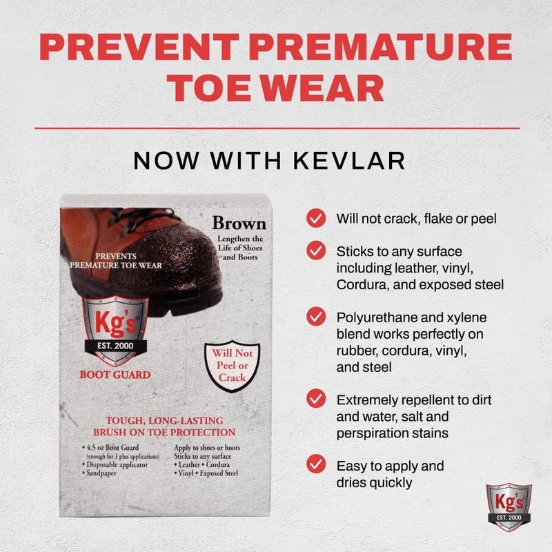 Kg’s Boot Guard Brush On Toe Protection – Brush On Liquid for Tough, Long-Las…