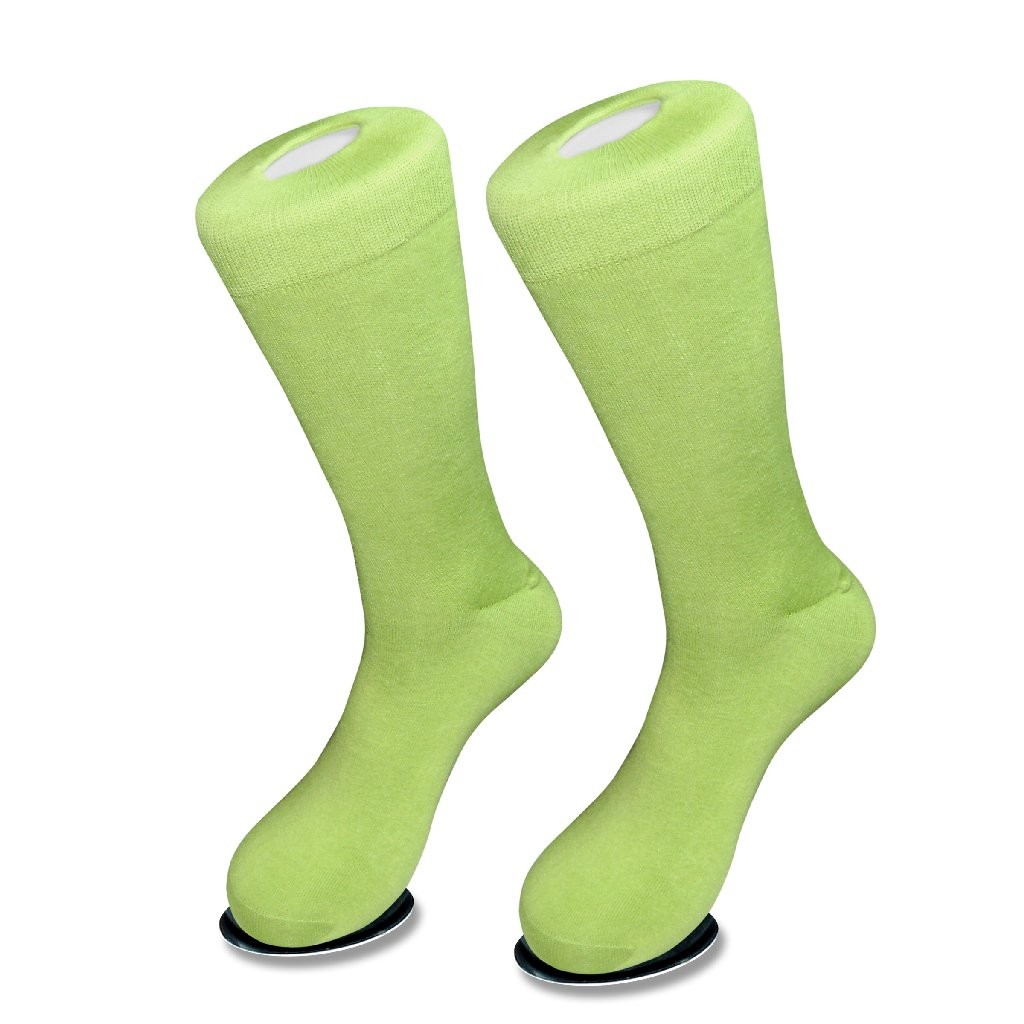 1 Pair of Biagio Solid LIME GREEN Color Mens COTTON Dress SOCKS