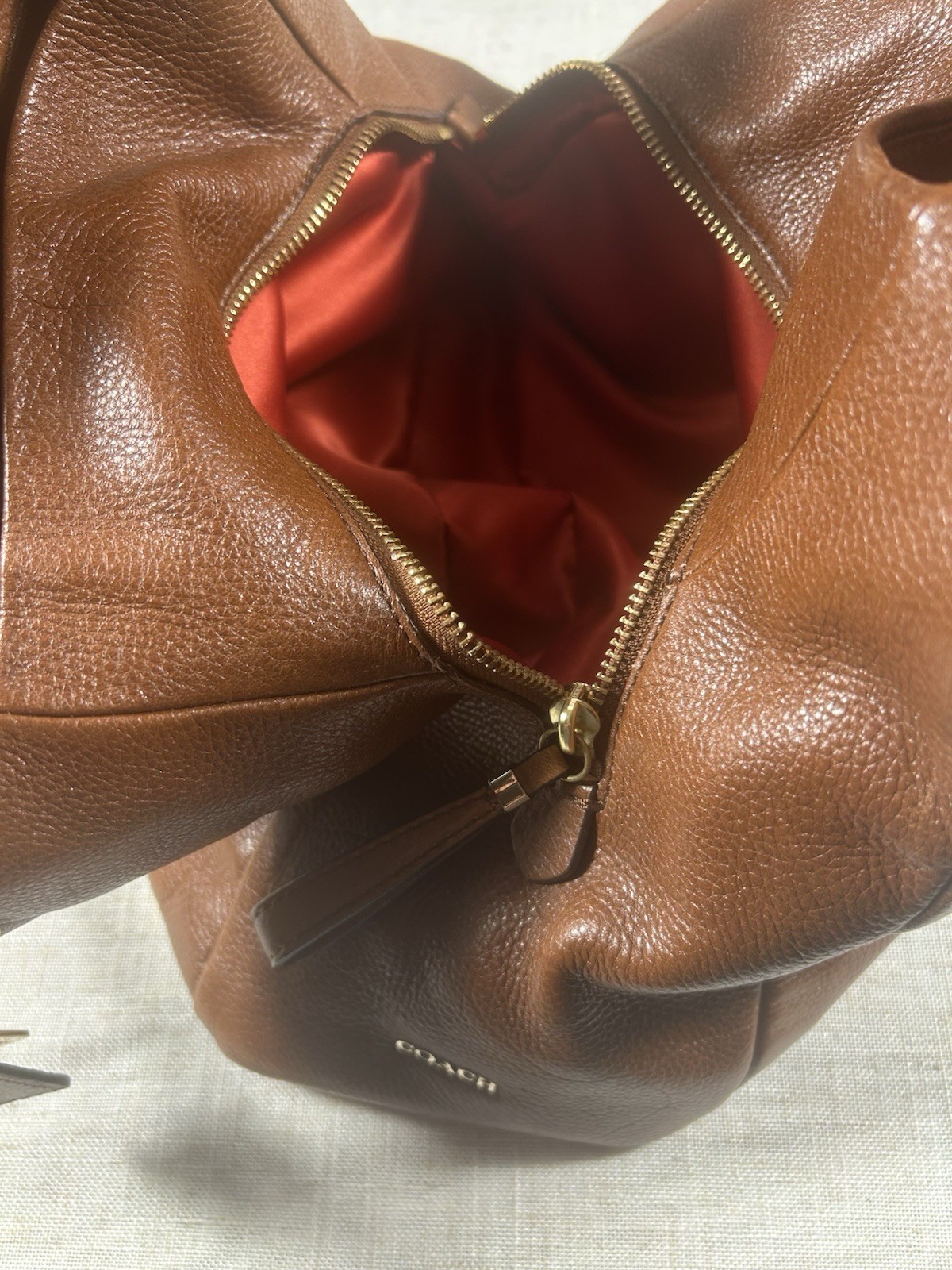 Coach Phoebe Madison Boho Leather Shoulder Bag Brown