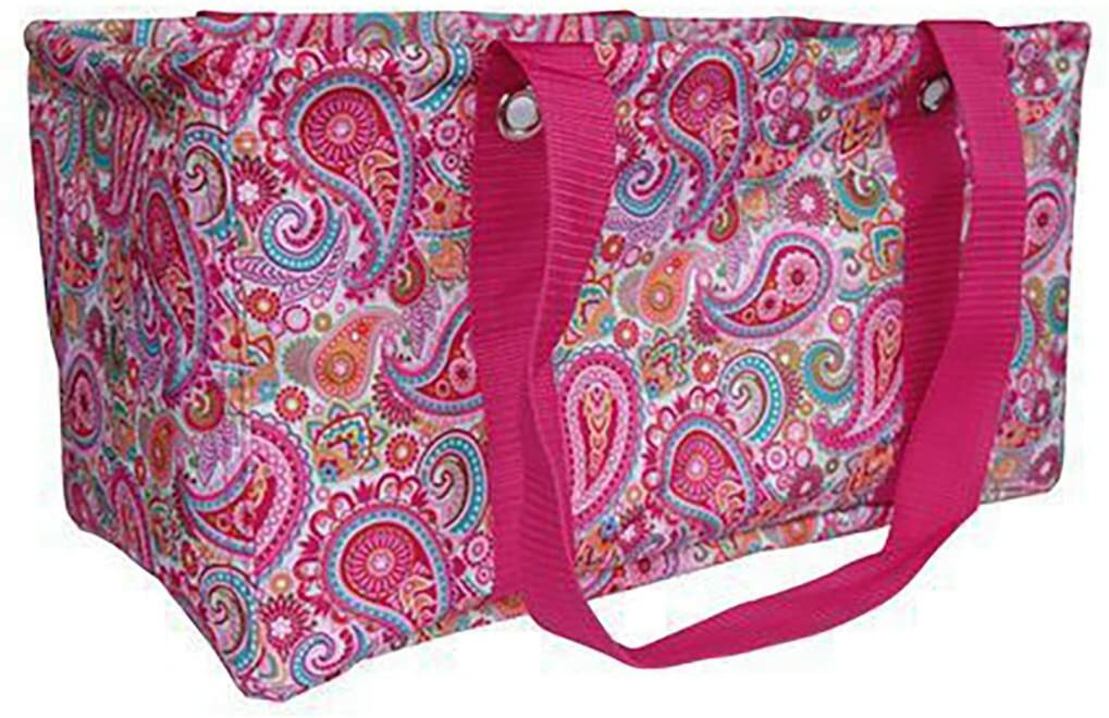 Thirty-one Medium Utility Tote Organizing Laundry Beach Bag Pink Paisley