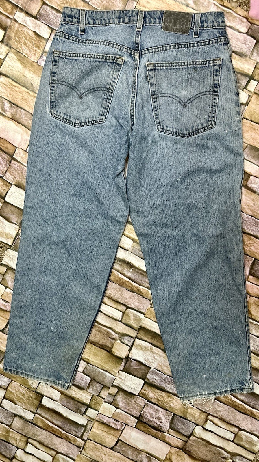 Vintage Levi’s SilverTab Jeans BAGGY 32×30 USA Paint Splatter Grunge Y2K