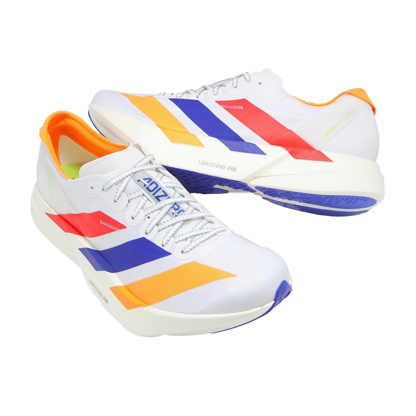 adidas Adizero Adios Pro 4 M White Blue Red Orange Men Racing Running KI4438