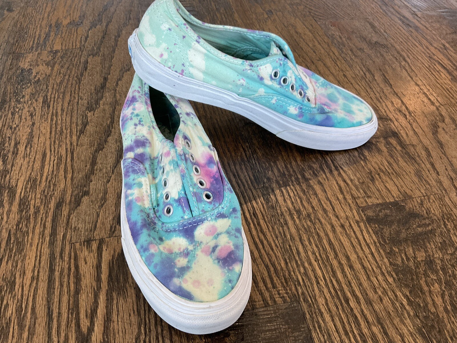 VANS T375 Skate Sneakers Tie Dye Lace Up Skate Shoes US Size Men 5.5 Women 7