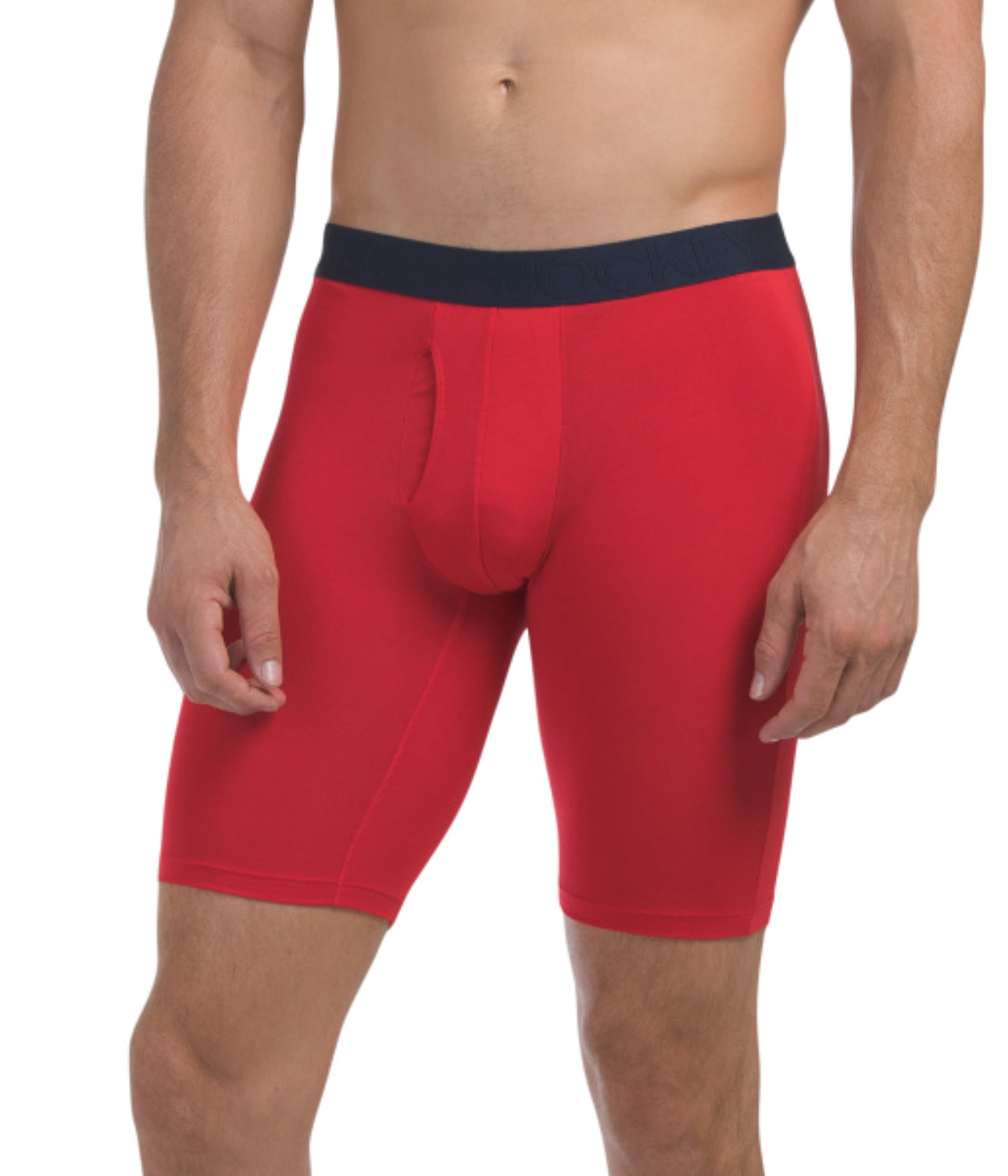 Jockey 3-Pack Active Modal Stretch Long-Leg Boxer Briefs (Red-Black) Underwear