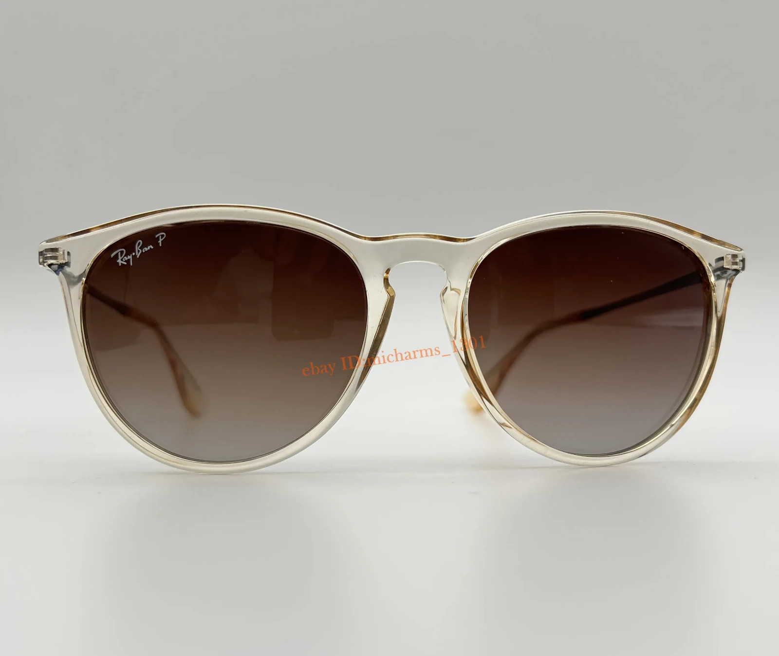 Ray-Ban Erika RB4171 6514/13 Transparent Brown Gradient Polarized Sunglasses 54