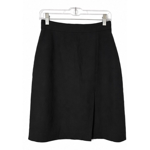 DKNY Black Wool A-Line 100% Wool Knee Length Career Office Workwear 4