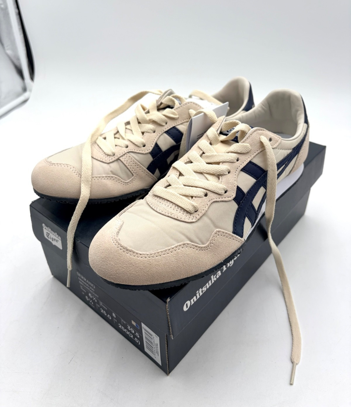 Onitsuka Tiger SERRANO Birch/Peacoat Daily Sneaker (US 6.5) with Box From US