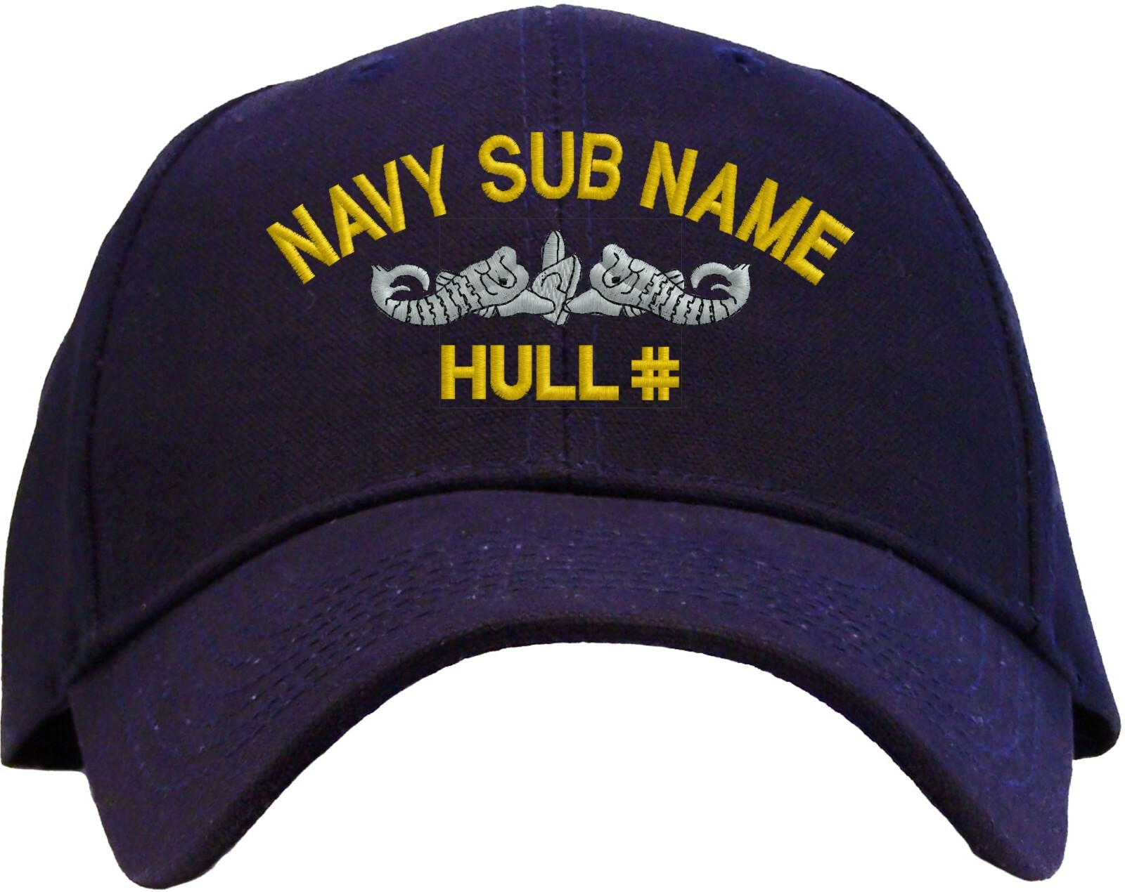 Personalized US Naval Submarine Name of your Choice Embroidered Baseball Cap