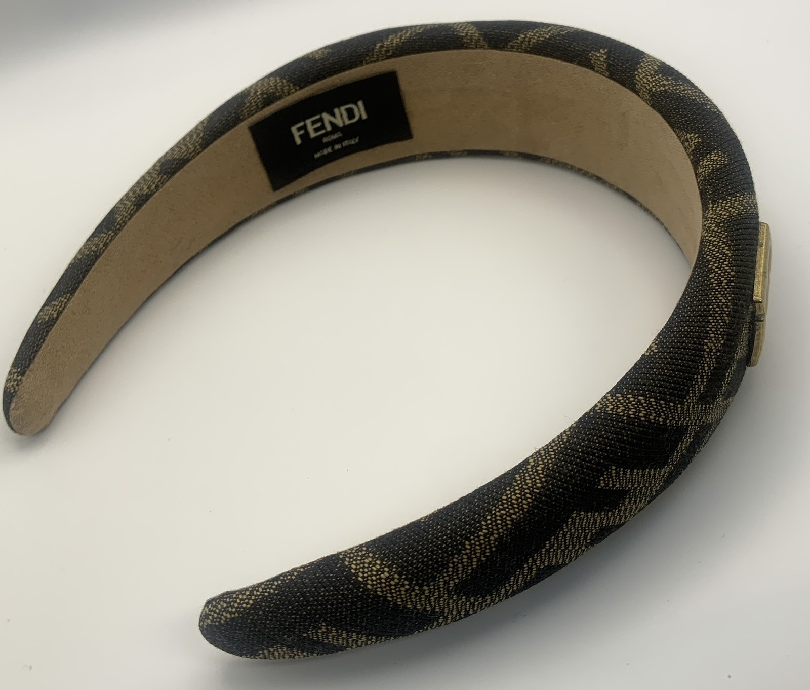 Fendi Monogram Headband with FF Logo Emblem