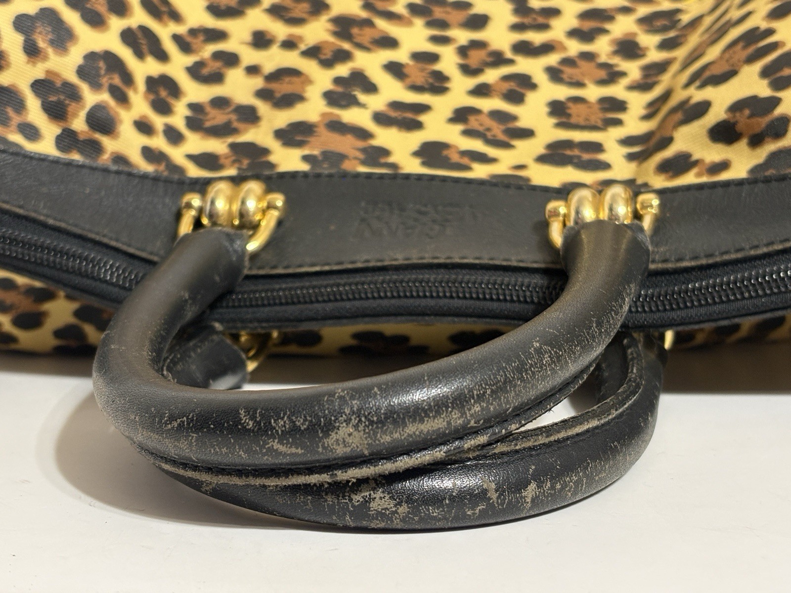 Vtg Gianni Versace Yellow Baroque Print PVC Bag