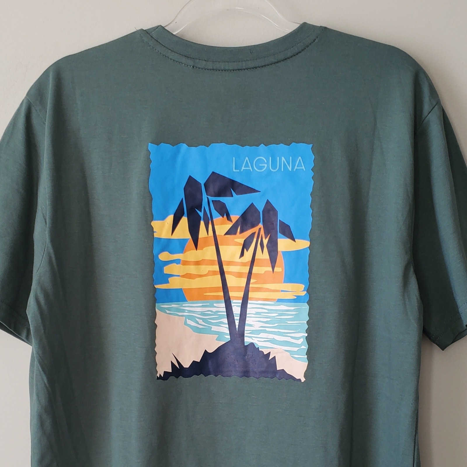 Men Laguna Gotta Have Graphic Print Tee Shirt Green L Surf Beach Classic NEW