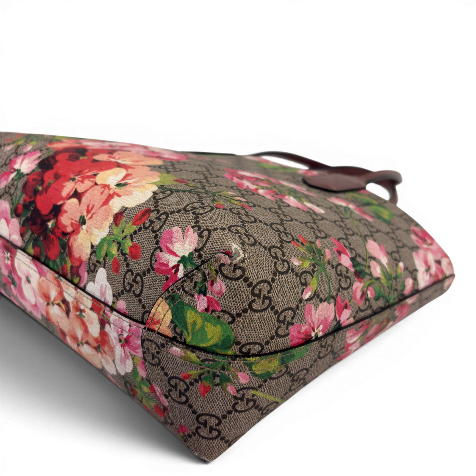 GUCCI GG Supreme Monogram Blooms Reversible Tote Bag Multicolor