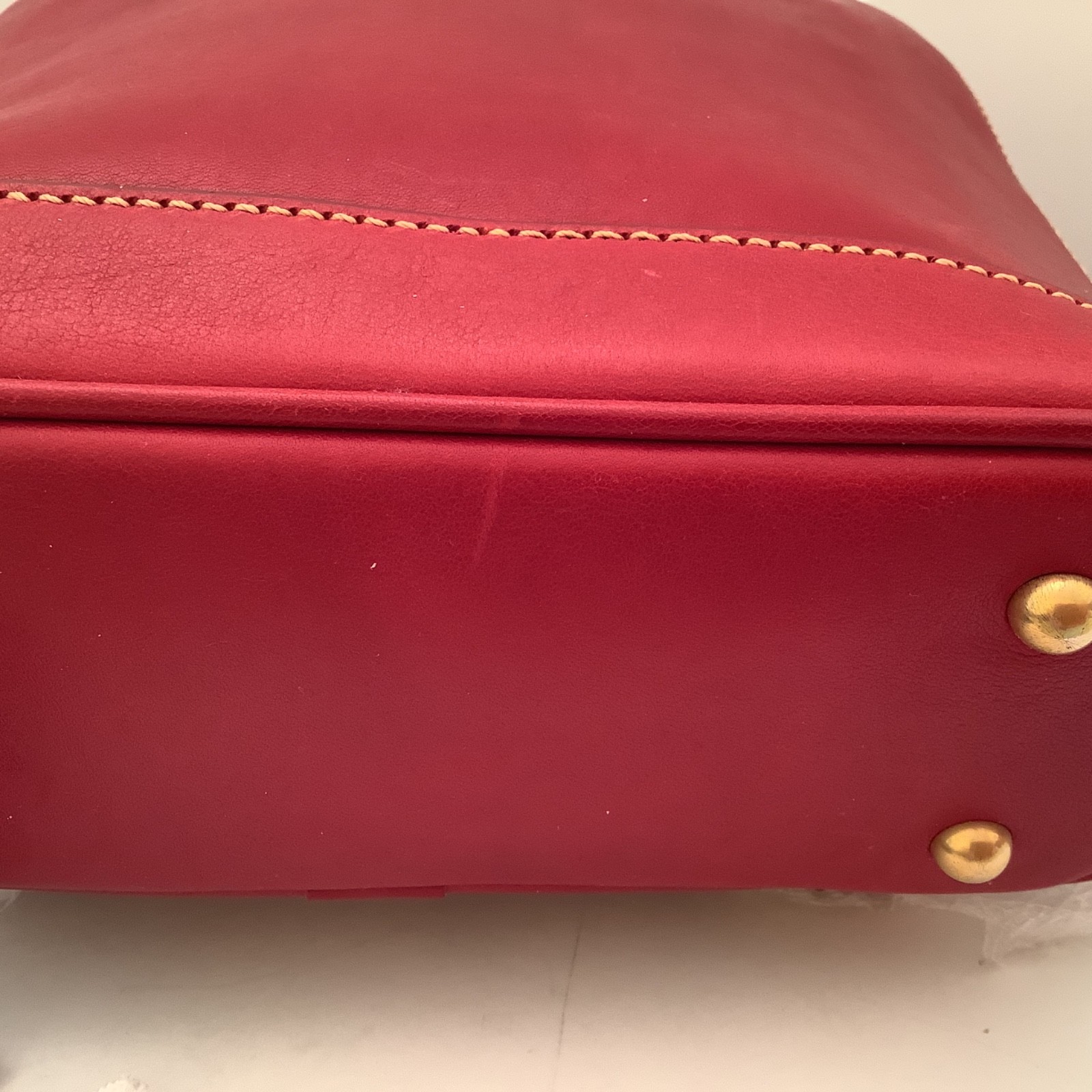 Dooney & Bourke Florentine Red Small Zip Pod Backpack New