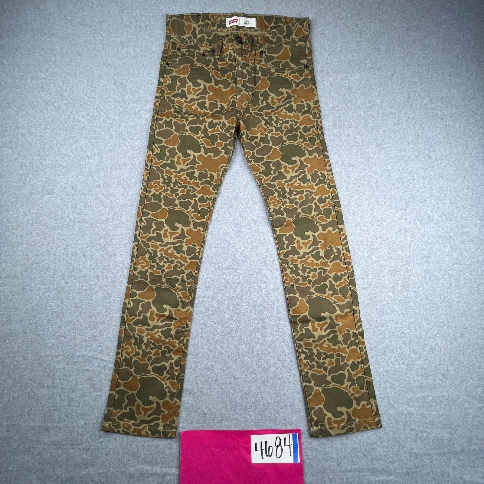 Levis 510 Skinny Womens Jeans 18 Reg Green Camoflauge 29×29
